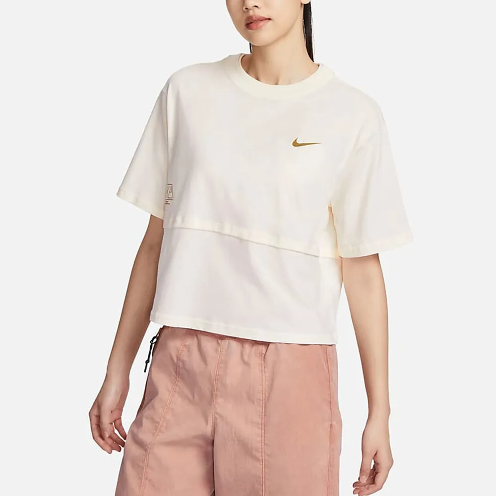 NIKE 女 AS W NSW SS TOP GCEL 短袖上衣 休閒 寬鬆 印花 棉質 - FQ7011100 歷史價格詳細信息