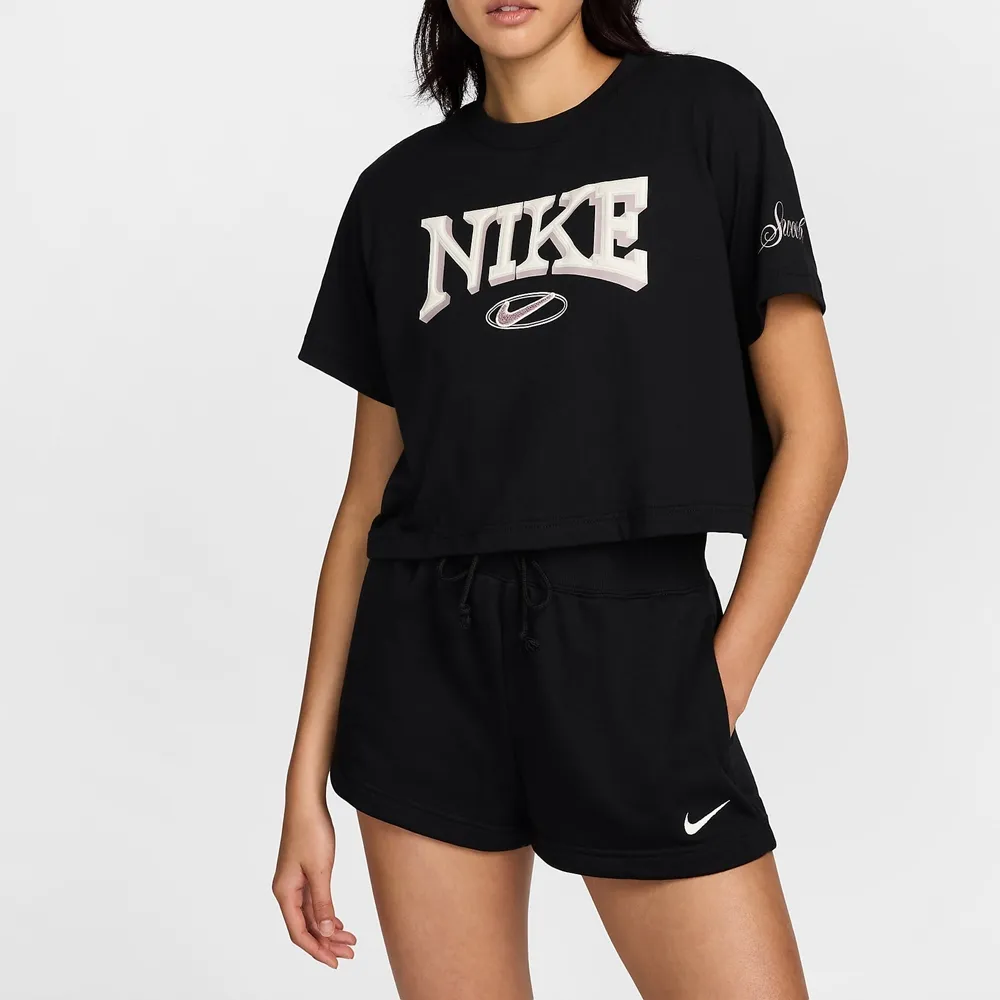 NIKE NSW TEE SS SPORT DAISY 女款 小花LOGO T恤 DN5859-010 黑 100 白 歷史價格詳細信息
