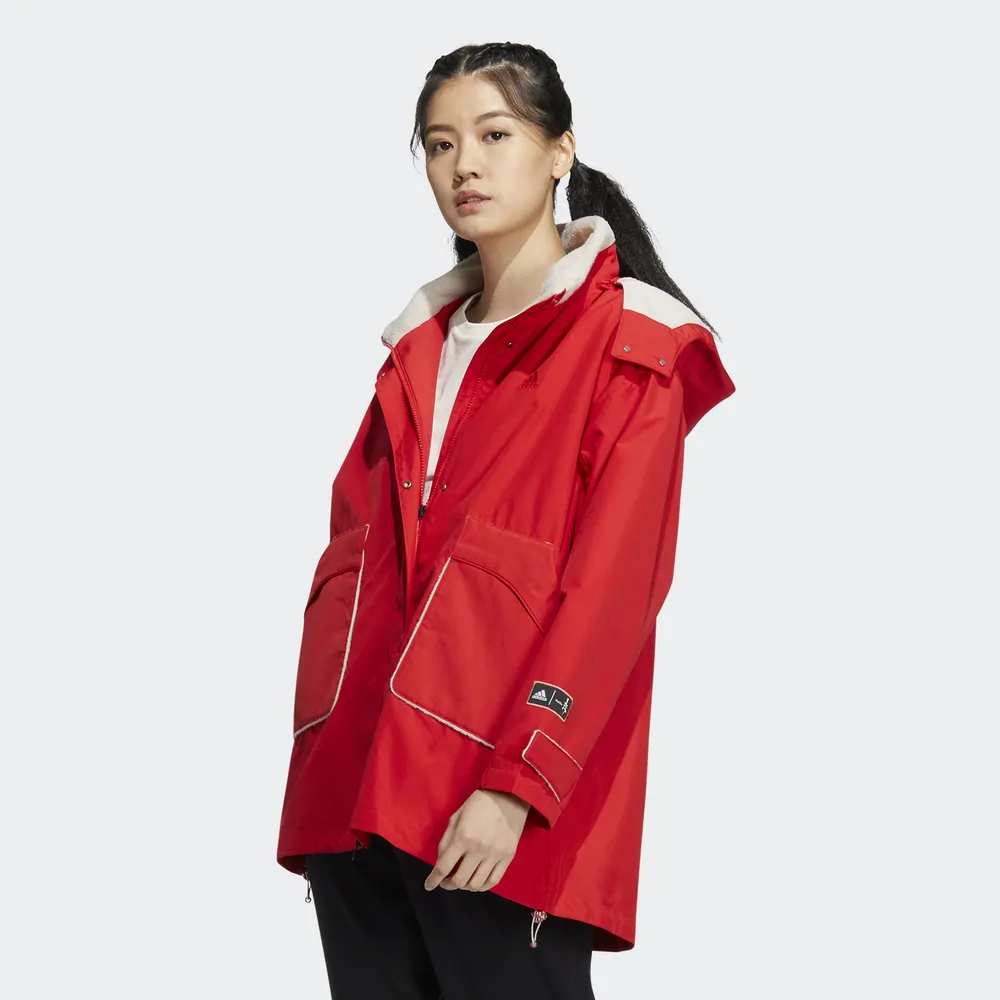 Adidas WARM KN PT CNY [IY5391] 女 長褲 闊腿褲 開衩 運動 休閒 寬鬆 新年 龍年 淺粉 歷史價格詳細信息