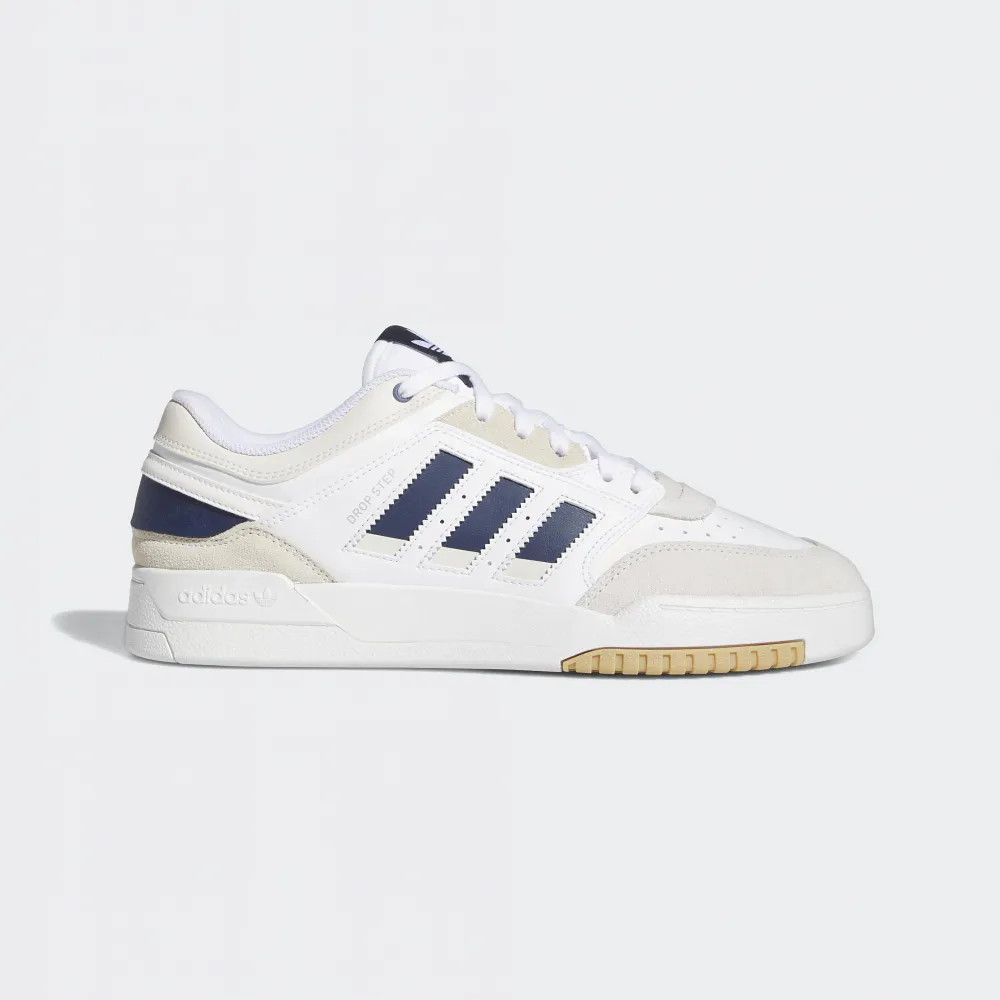 adidas 休閒鞋 Drop Step Low 白 米白 深藍 復古 運動鞋 男鞋 女鞋 【ACS】 HQ7133 歷史價格詳細信息