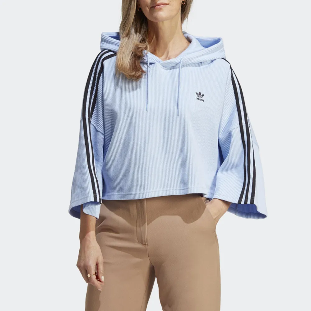 【ADIDAS】CROPPED HOODIE 連帽上衣 女 藍色-IC5460 歷史價格詳細信息