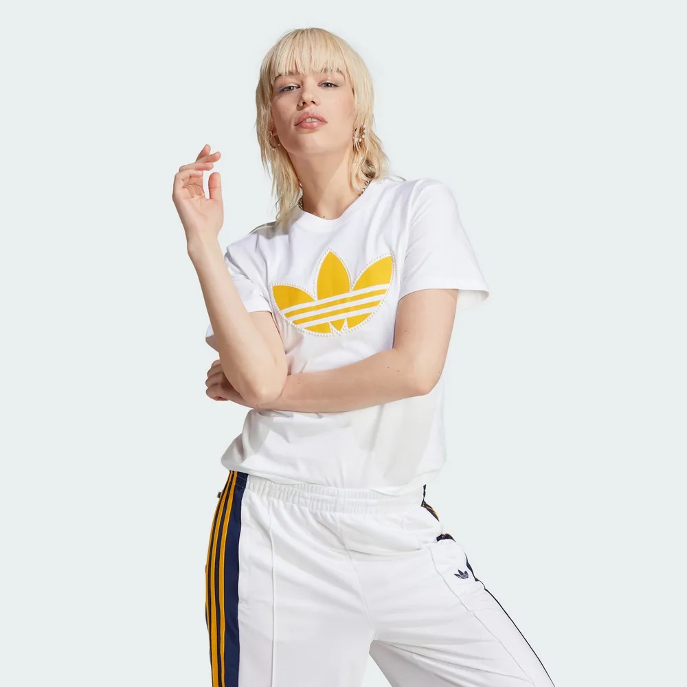 ADIDAS 女 PEARL TREFOIL T 短袖上衣 經典 棉質 - IL2424 歷史價格詳細信息