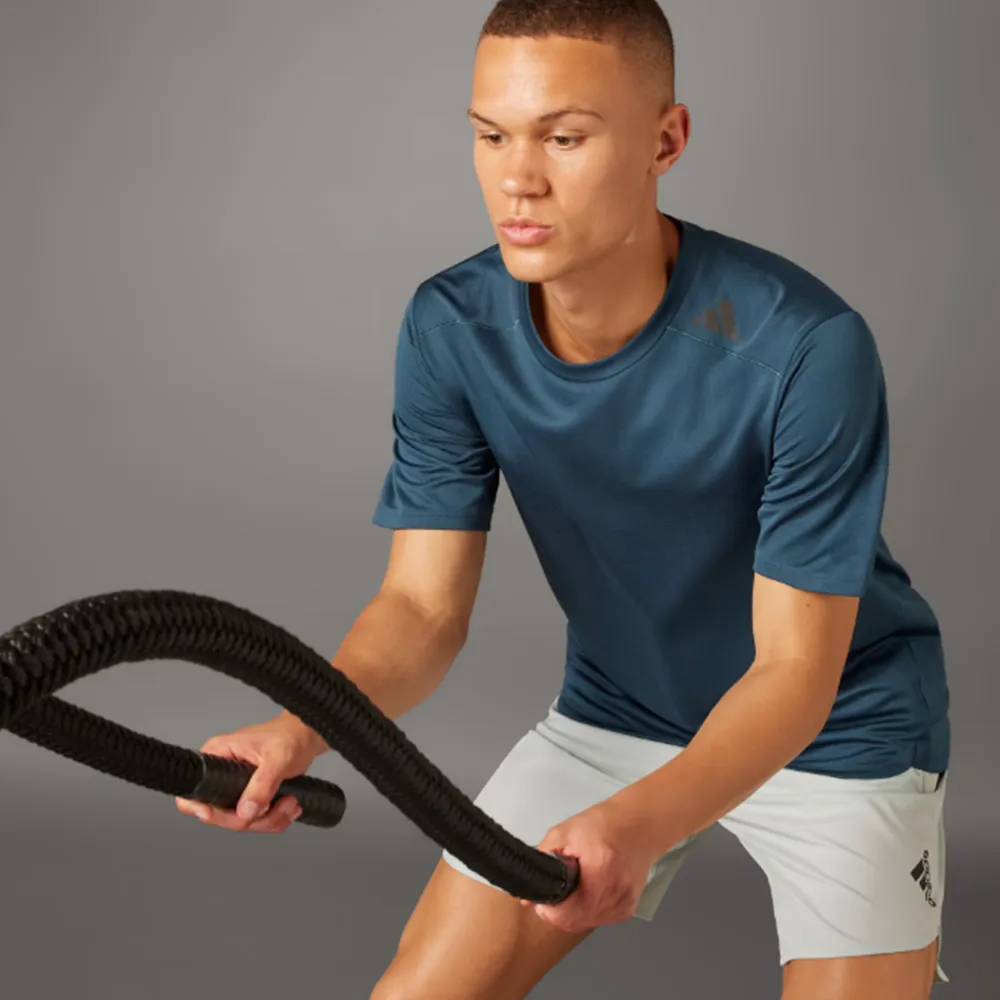 Adidas D4T HR HIIT Tee 男款 深藍色 三線 運動 休閒 彈性 logo 短袖 上衣 IM1115 歷史價格詳細信息