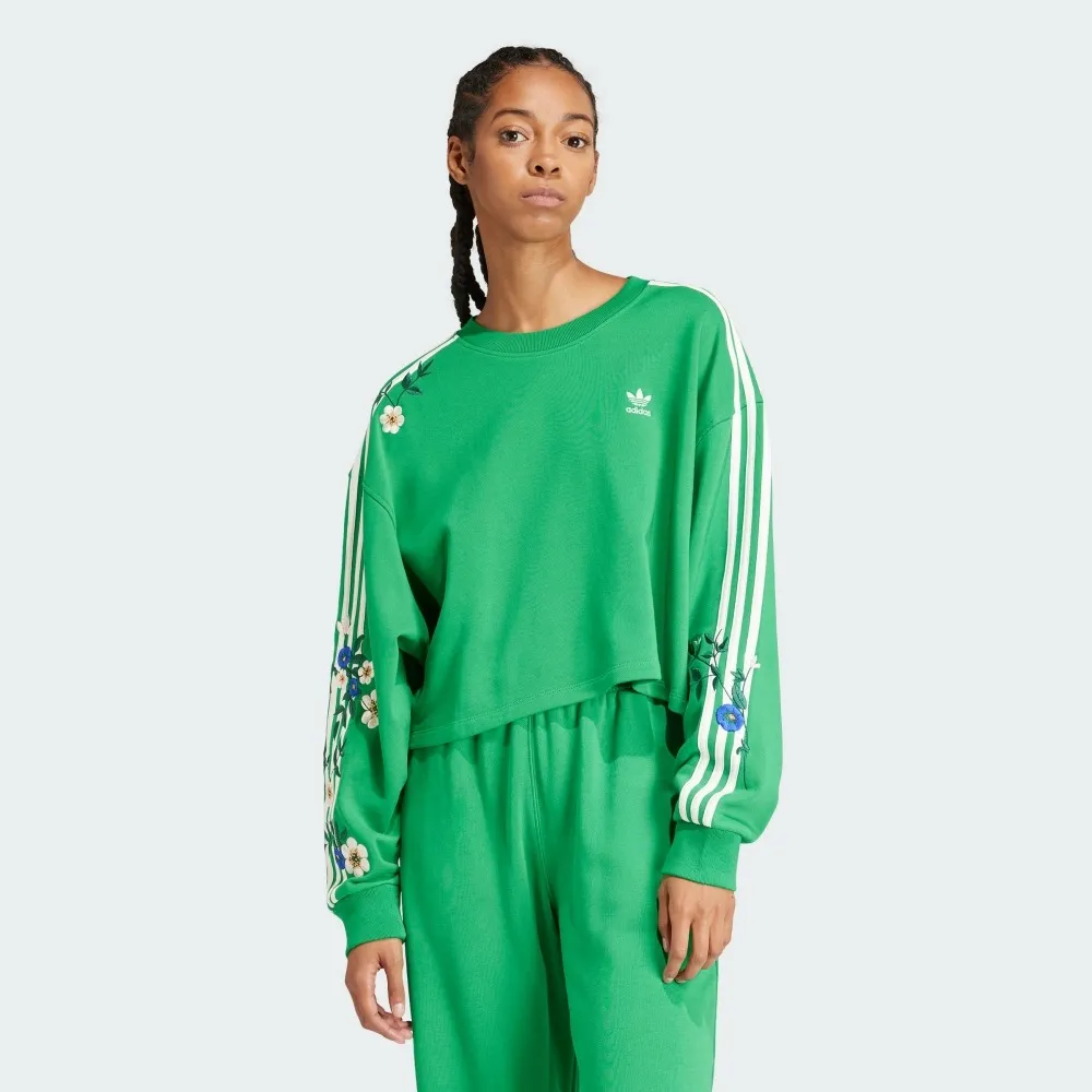 ADIDAS 圓領套頭衫 大學T 運動上衣 SWEATER 女 HM1737 暗粉色 歷史價格詳細信息