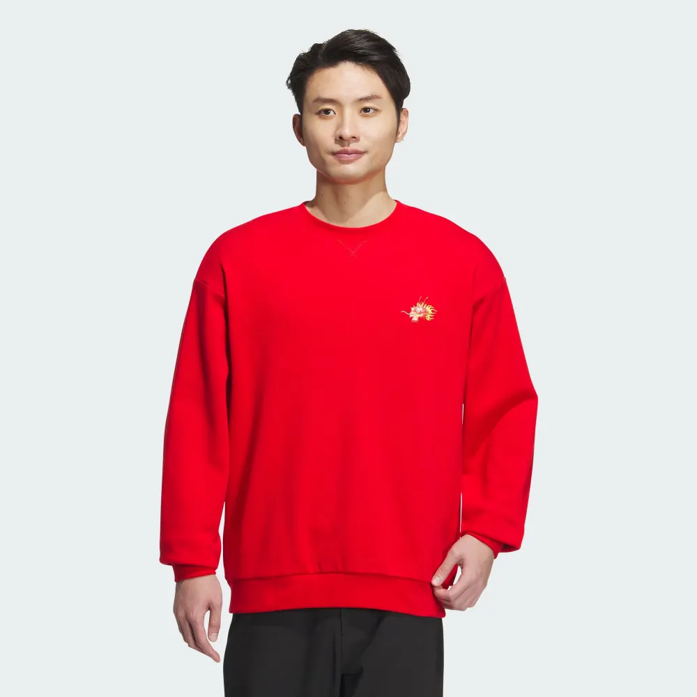 【ADIDAS】CNY新年 M DRGN YR SWT 圓領套頭衫 男 黑色-JE6107 歷史價格詳細信息