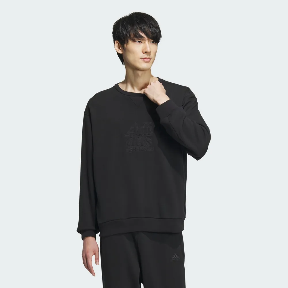 ADIDAS ST LOGO SWEAT 男圓領套頭衫 H39359 黑 歷史價格詳細信息