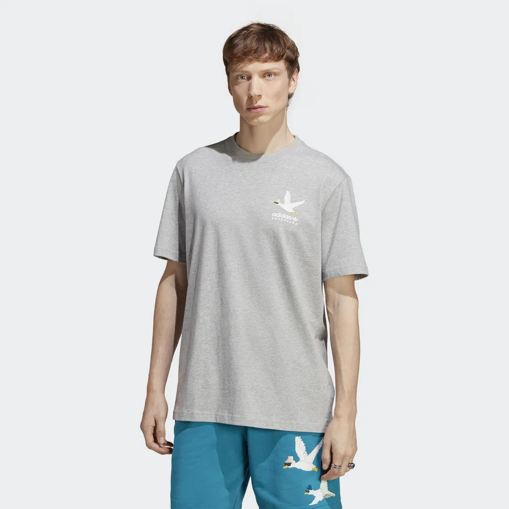 【ADIDAS】ADV DUCKIES TEE 短袖上衣 男 灰色-HZ1147 歷史價格詳細信息