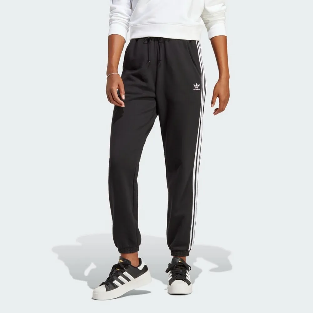 Adidas Pants IA6437 女 長褲 棉褲 運動 休閒 三葉草 基本款 保暖 舒適 黑 歷史價格詳細信息