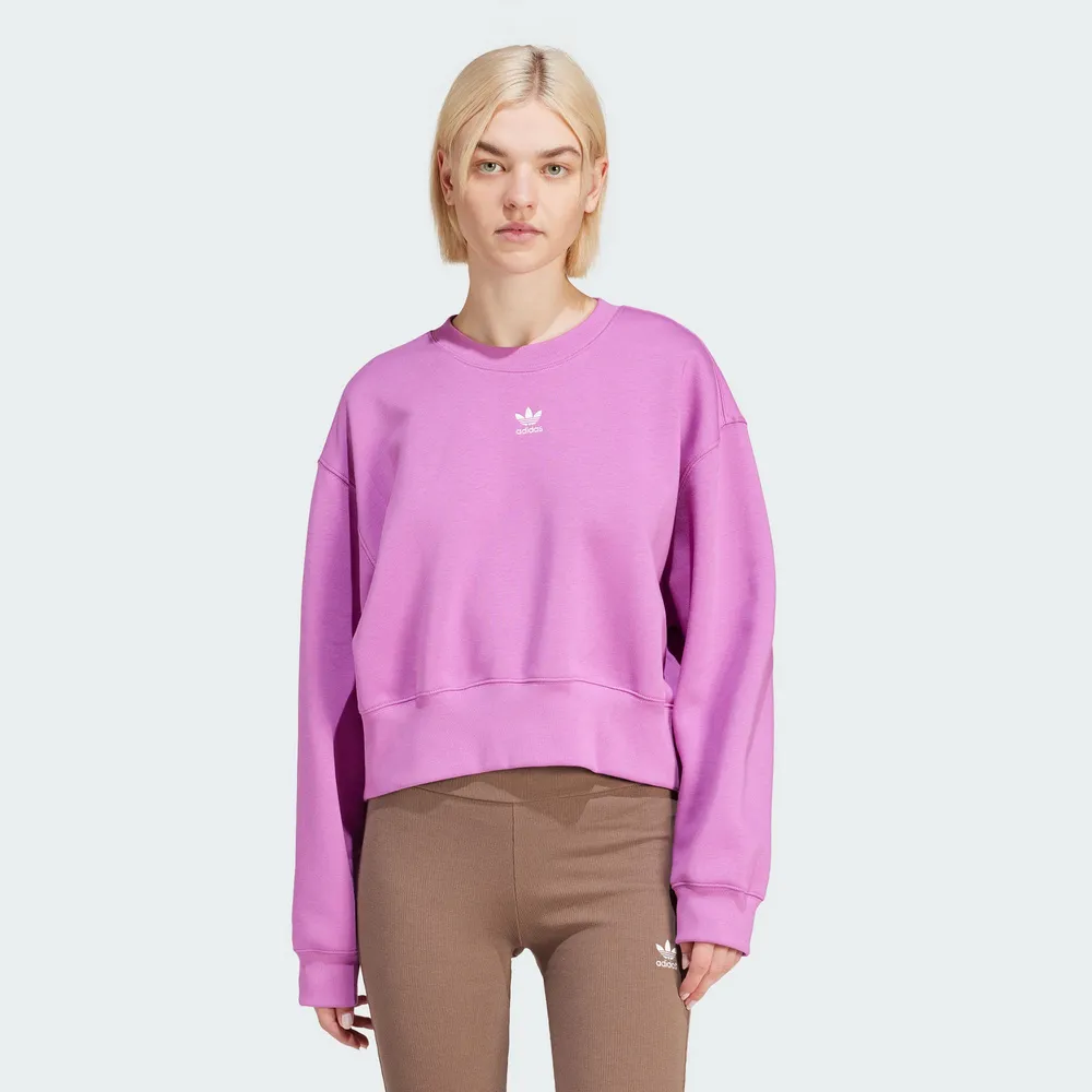 ADIDAS 圓領套頭衫 大學T 運動上衣 SWEATER 女 HM1737 暗粉色 歷史價格詳細信息