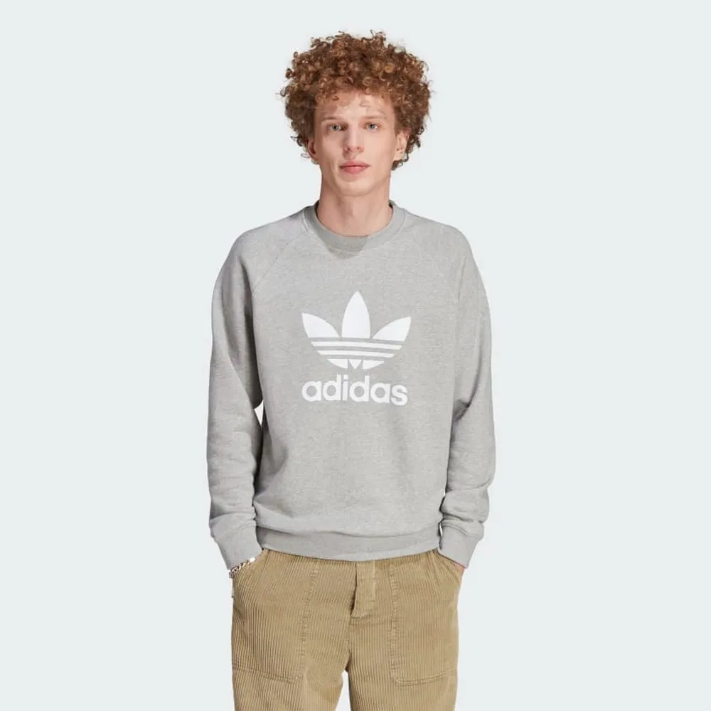 Adidas Trefoil Crew [IZ2357] 男 長袖 上衣 衛衣 運動 經典 三葉草 休閒 棉質 棕 歷史價格詳細信息