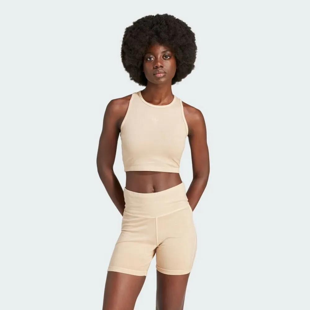 ADIDAS CROP TANK 女背心上衣 DH3163 白 歷史價格詳細信息