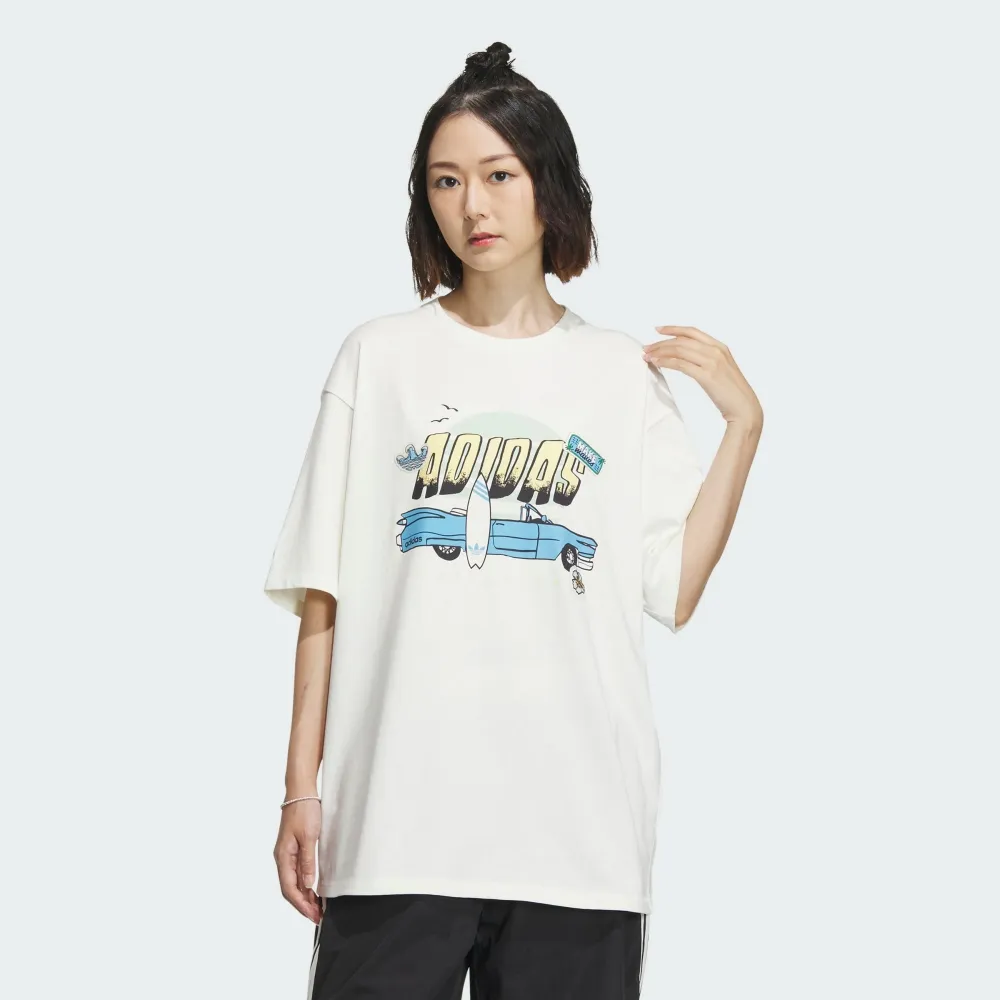 Adidas SMR GFX TEE SS IW6298 女 短袖 上衣 T恤 寬鬆 運動 休閒 棉質 舒適 淺紫 歷史價格詳細信息