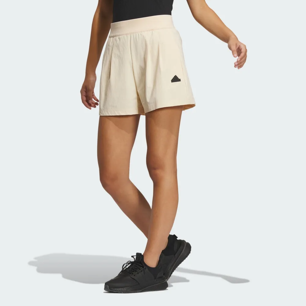 Adidas Tech WV Shorts [IM8829] 女 短褲 運動 休閒 尼龍 寬鬆 日常 舒適 米黃 歷史價格詳細信息
