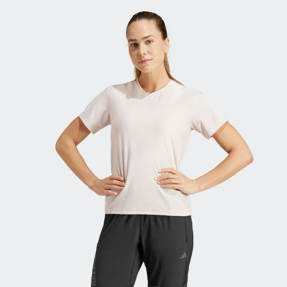 Adidas OTR B Tee IN1592 女 短袖 上衣 運動 慢跑 路跑 反光 訓練 吸濕排汗 透氣 粉紅 歷史價格詳細信息