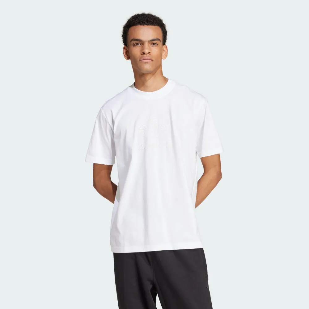 Adidas Mono Tee [IZ2526] 男 短袖 上衣 T恤 運動 休閒 三葉草 棉質 簡約 白 歷史價格詳細信息