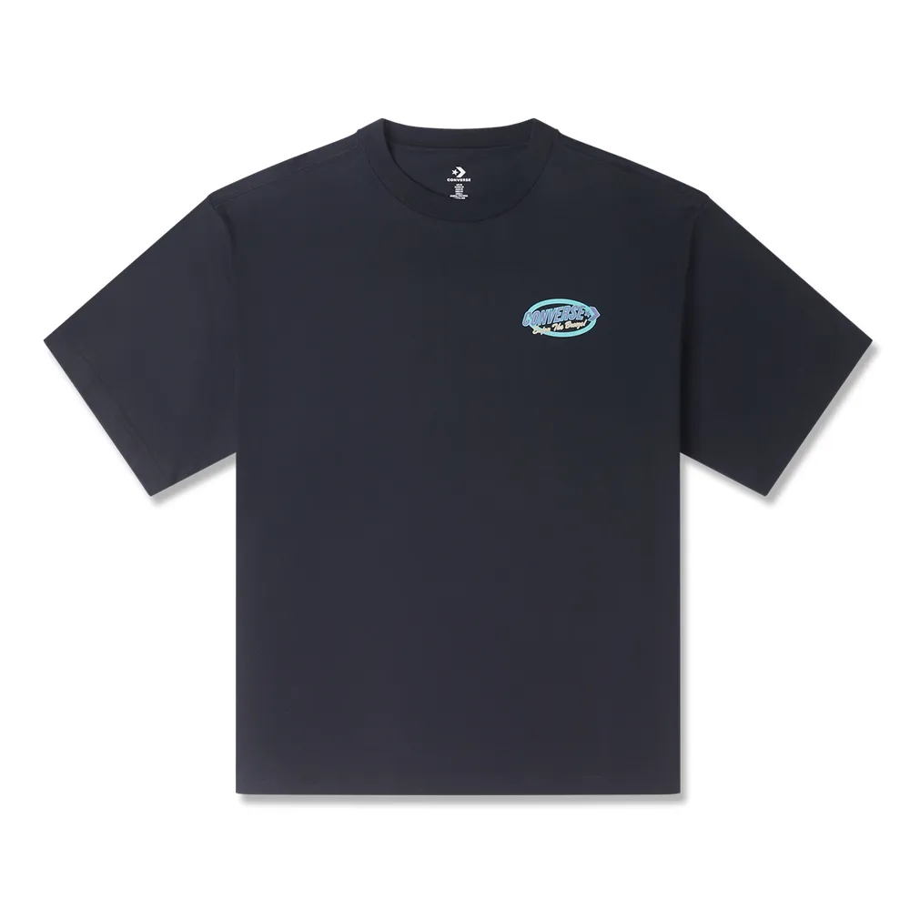 【CONVERSE】SKATE WOVEN TOP 短袖POLO 短袖襯衫 男 趣味印花圖案 黑色_10024751-A04 歷史價格詳細信息