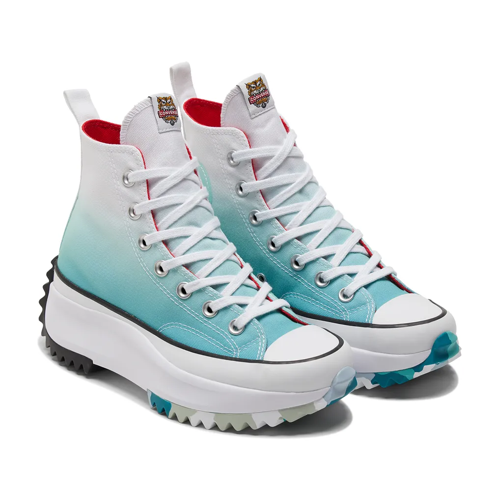 【CONVERSE】RUN STAR HIKE HI CNY 水虎系列 休閒鞋 男鞋 女鞋 漸層 白湖水綠-173124C 歷史價格詳細信息