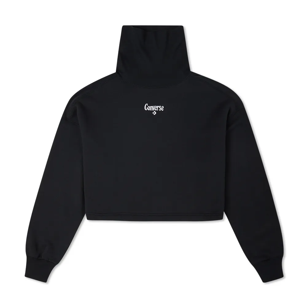 CONVERSE 女款 長袖上衣 圓領套頭衫 大學T 拼接 單寧 不對稱設計 淺灰綠 10025520-A02 歷史價格詳細信息