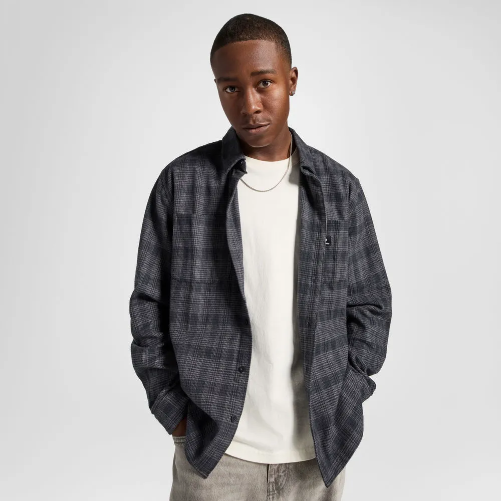 CONVERSE 男子長袖襯衫 燈心絨 休閒外套 襯衫外套 咖啡色-10024006-A03 歷史價格詳細信息