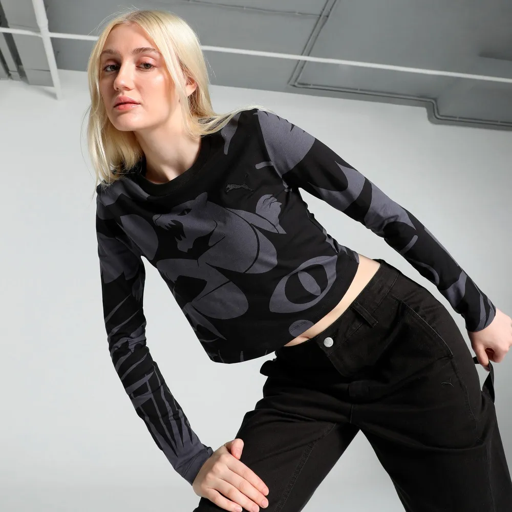 Puma 長袖上衣 黑 紫 長袖T恤 T恤 復古 大學T 圓領衫 長袖圓領衫 68604001 68604045 歐規 歷史價格詳細信息