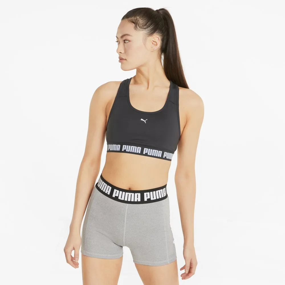 【PUMA】運動內衣 女 訓練系列Logo Love 中衝擊 運動 機能 速乾 黑色 歐規(52390501) 歷史價格詳細信息