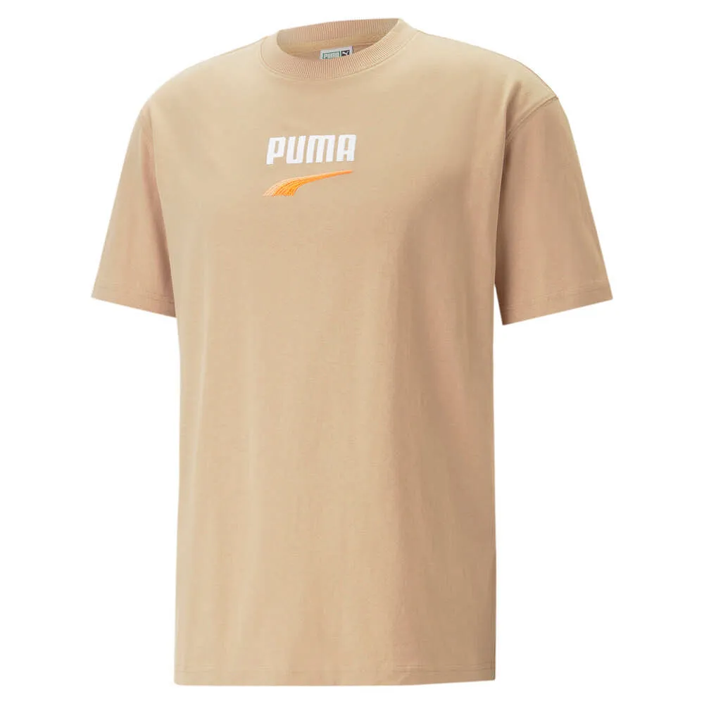 PUMA 男 流行系列Downtown Logo 短袖 T恤 運動 休閒 舒適 米色 歐規 - 53248873 歷史價格詳細信息