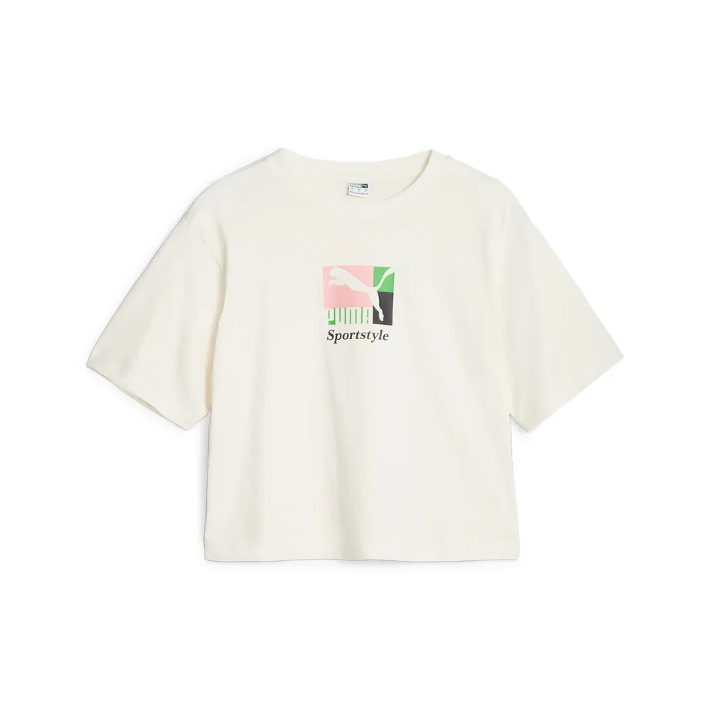Puma 米色 Brand Love 上衣 短版 短袖 女款 H5977【新竹皇家 62138365】 歷史價格詳細信息