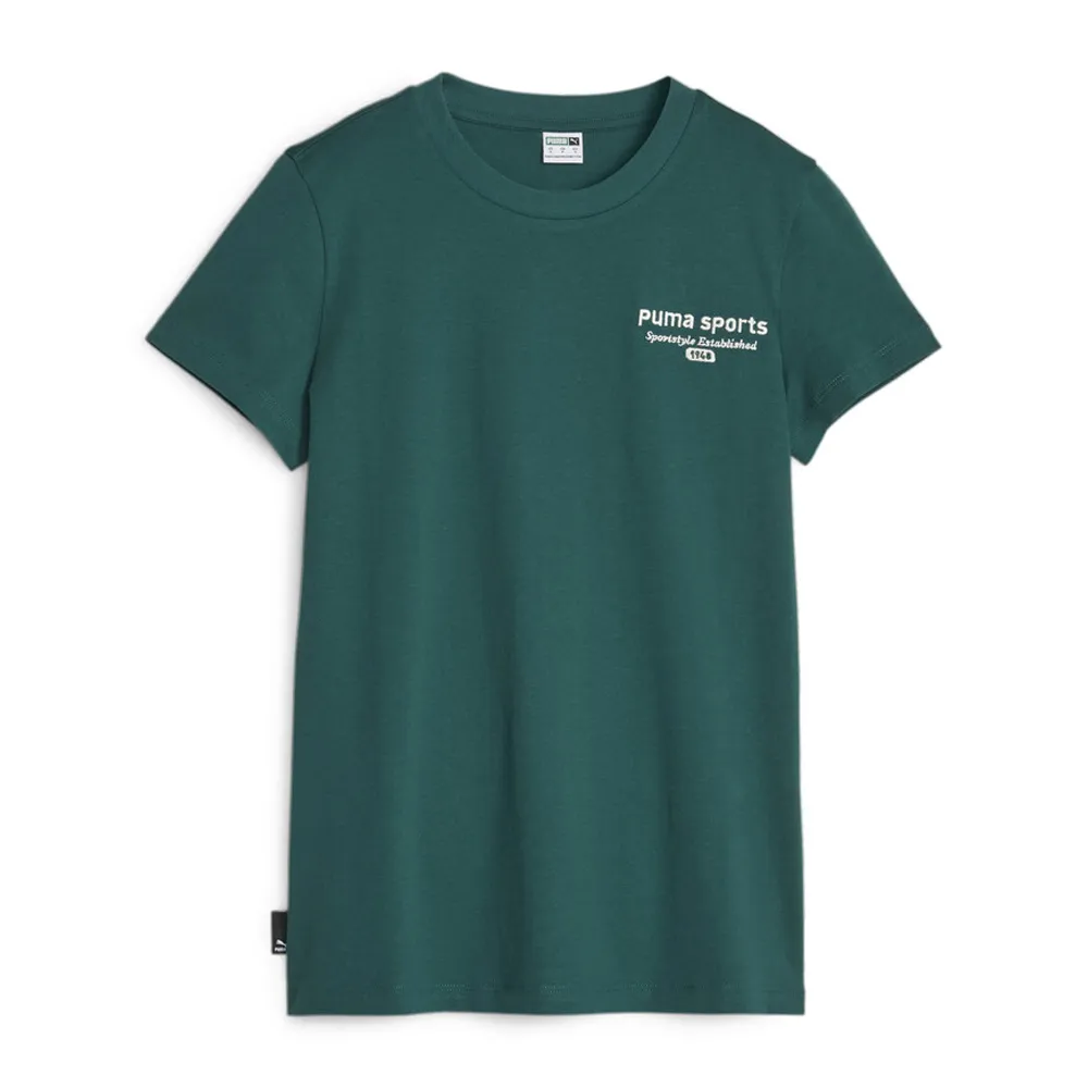 PUMA 短袖上衣 流行系列P.Team圖樣短袖T恤(F) 女 62143743 綠 歷史價格詳細信息