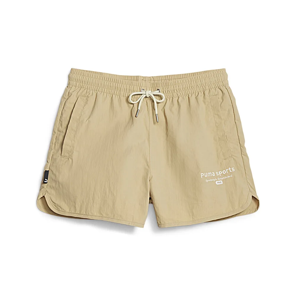 【PUMA】短褲 女 流行系列P.Team 運動 休閒 米白色 條紋 歐規(53900565) 歷史價格詳細信息