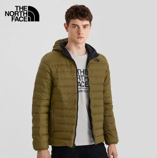 【The North Face】男 防潑水保暖兩面穿連帽羽絨外套/DWR防潑水/700蓬鬆度羽絨/83OM-OWX 棕/灰 歷史價格詳細信息