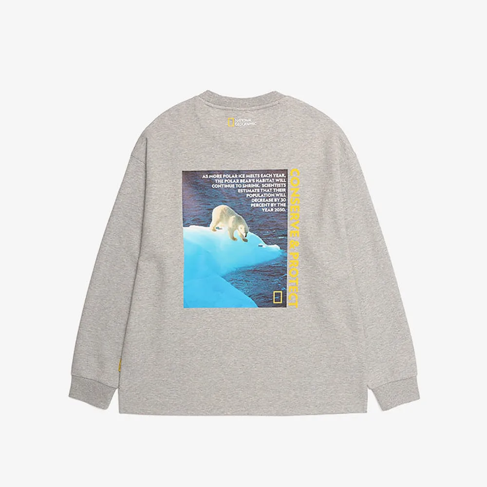 National Geographic 男女 長袖T恤 白 N203UTS230010【GO WILD】 歷史價格詳細信息