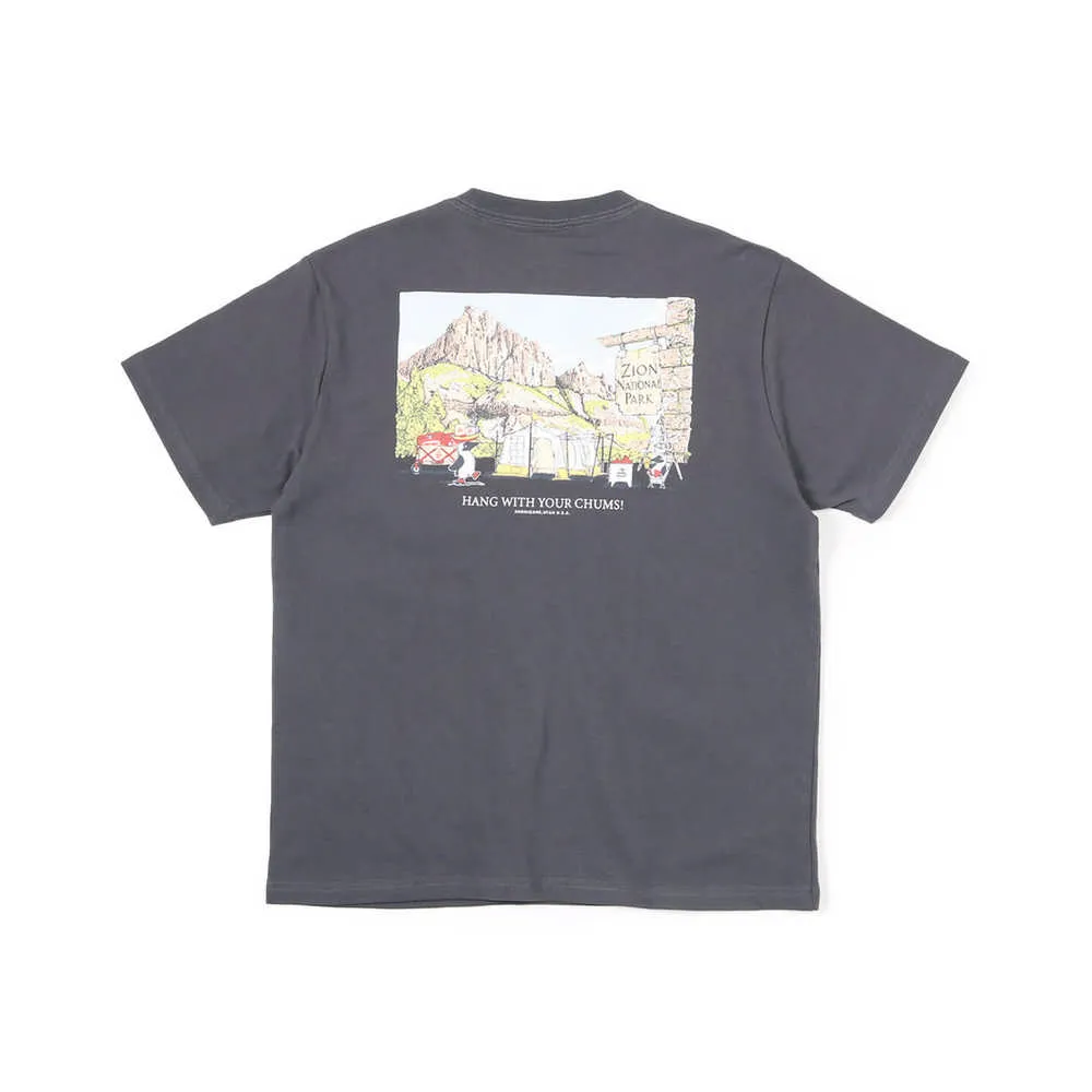 CHUMS Zion Camping T短袖上衣 炭灰黑-CH012393G004 歷史價格詳細信息