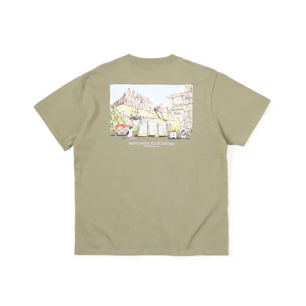 CHUMS Zion Camping T短袖上衣 炭灰黑-CH012393G004 歷史價格詳細信息