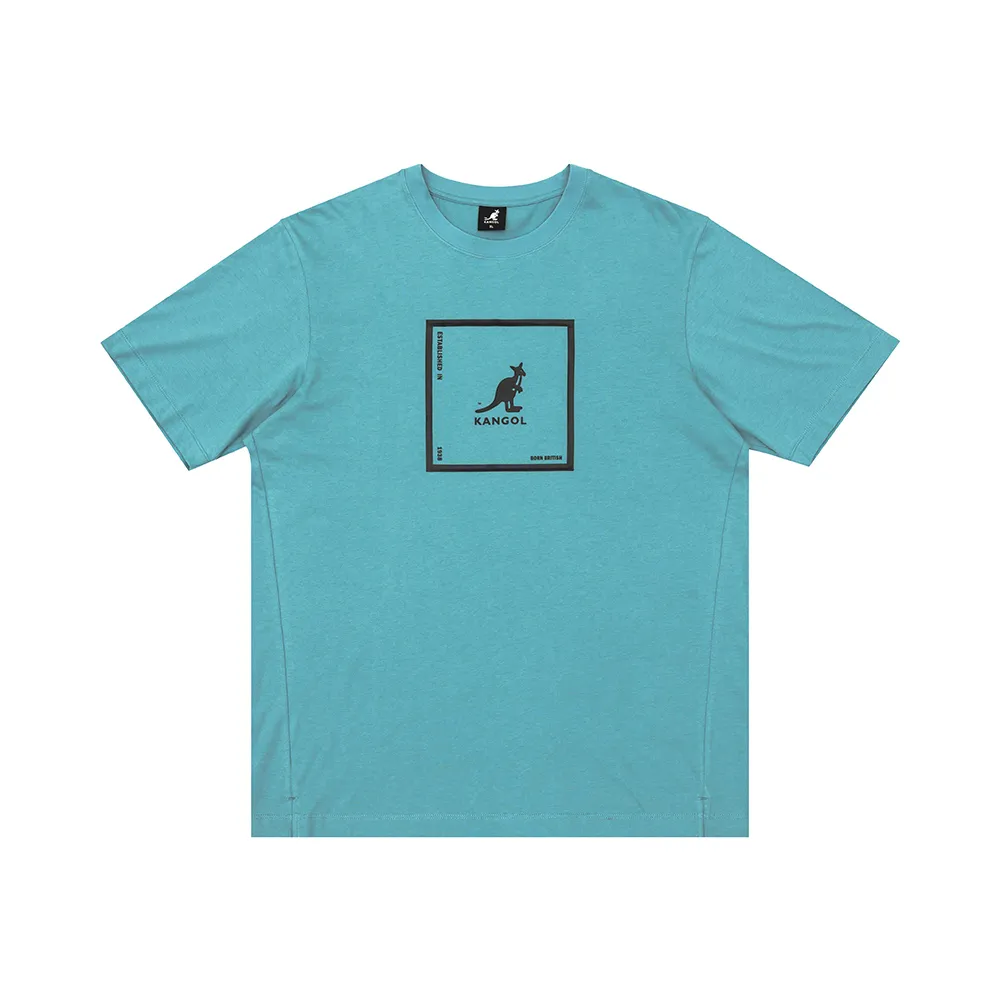 KANGOL 方型LOGO 圓領T 休閒上衣 男女款 中性款 6225102589 藍綠色 歷史價格詳細信息
