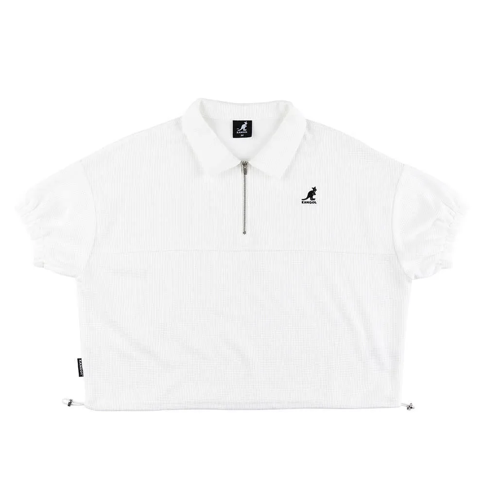 KANGOL 華夫格女款半開短T【63221301】短袖 新衣 套裝 女裝 短版 春夏 歷史價格詳細信息