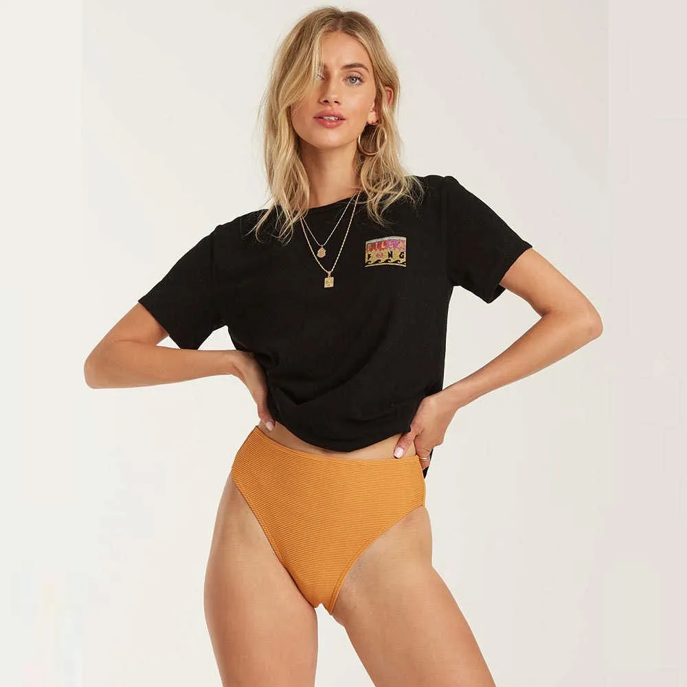 BILLABONG ISLE OF COLLAGE 女 短袖T恤 6508009OFB 黑 歷史價格詳細信息