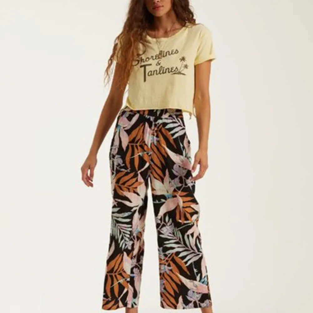 BILLABONG 女 CUT IT 休閒長褲 印花黑 6508411OFB 歷史價格詳細信息