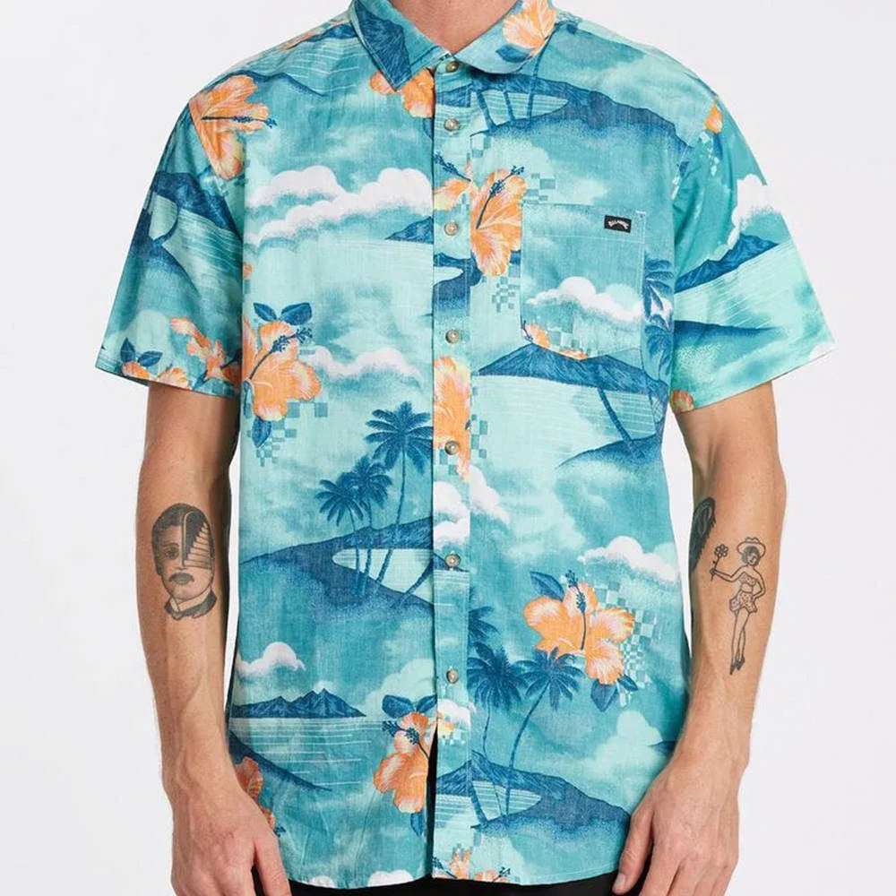 BILLABONG SUNDAYS FLORAL SS 男 短袖襯衫 9508209AQB 水藍 歷史價格詳細信息