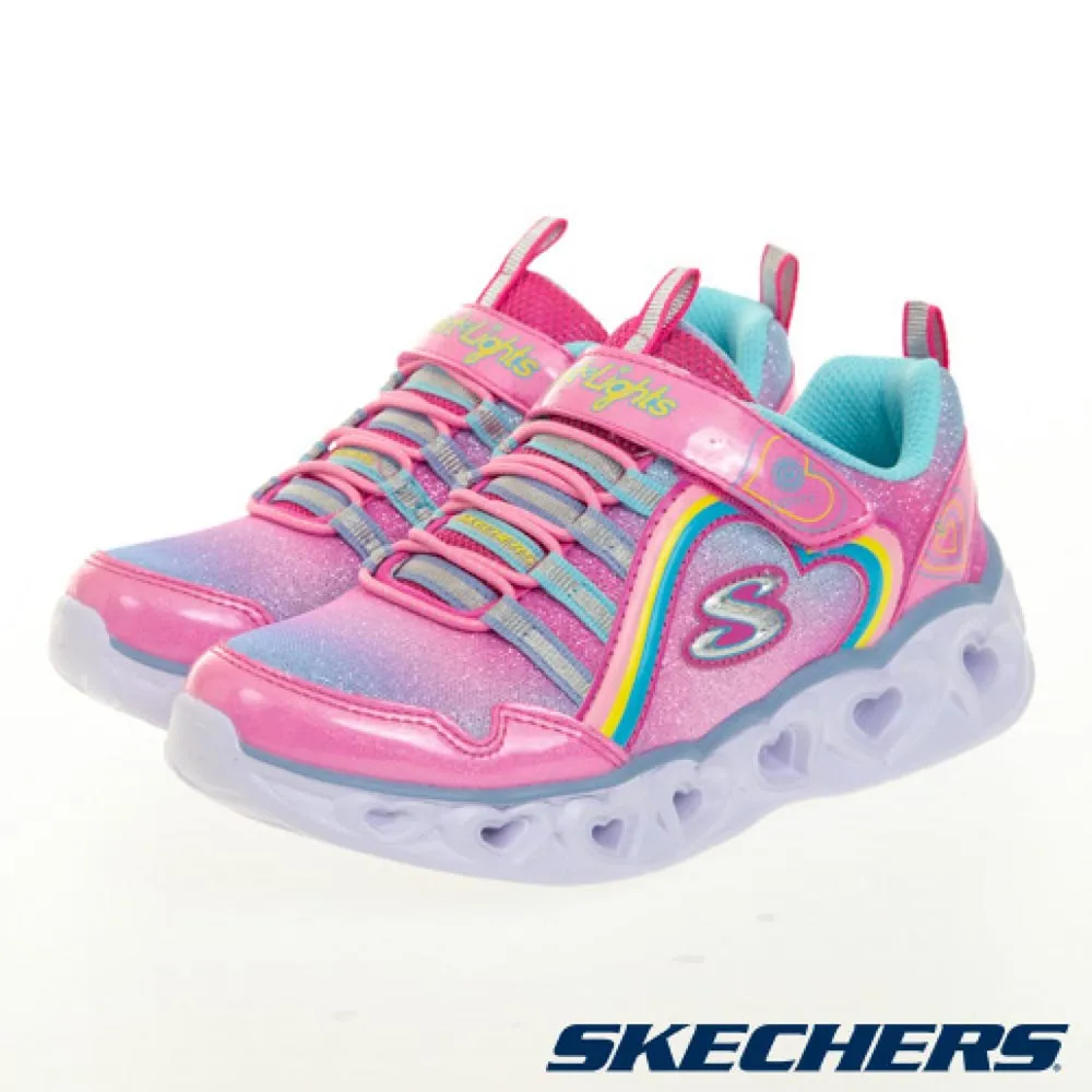 SKECHERS HEART LIGHTS 魔鬼氈 燈鞋 小童 蝴蝶結 紫 R9826 (302695NLTPL) 歷史價格詳細信息