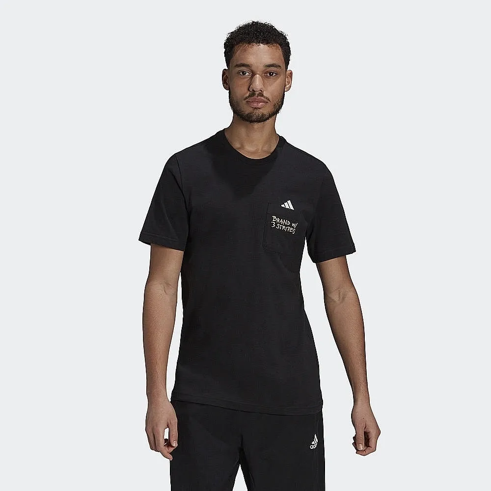 Adidas Pocket Tee IW3250 男 短袖上衣 T恤 米白 歷史價格詳細信息