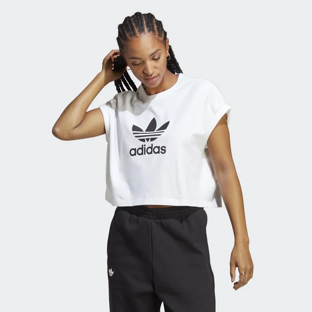 【ADIDAS】SHORT TEE 短袖上衣 短版上衣 女 黑色-IB1406 歷史價格詳細信息