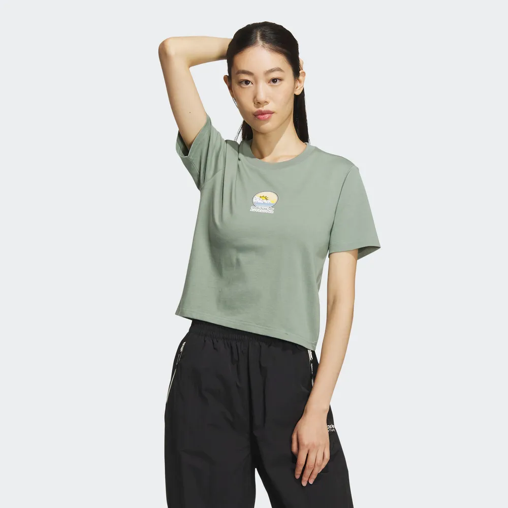ADIDAS 女 短袖上衣 OD SHIRT SS 米白 -IK8607 歷史價格詳細信息
