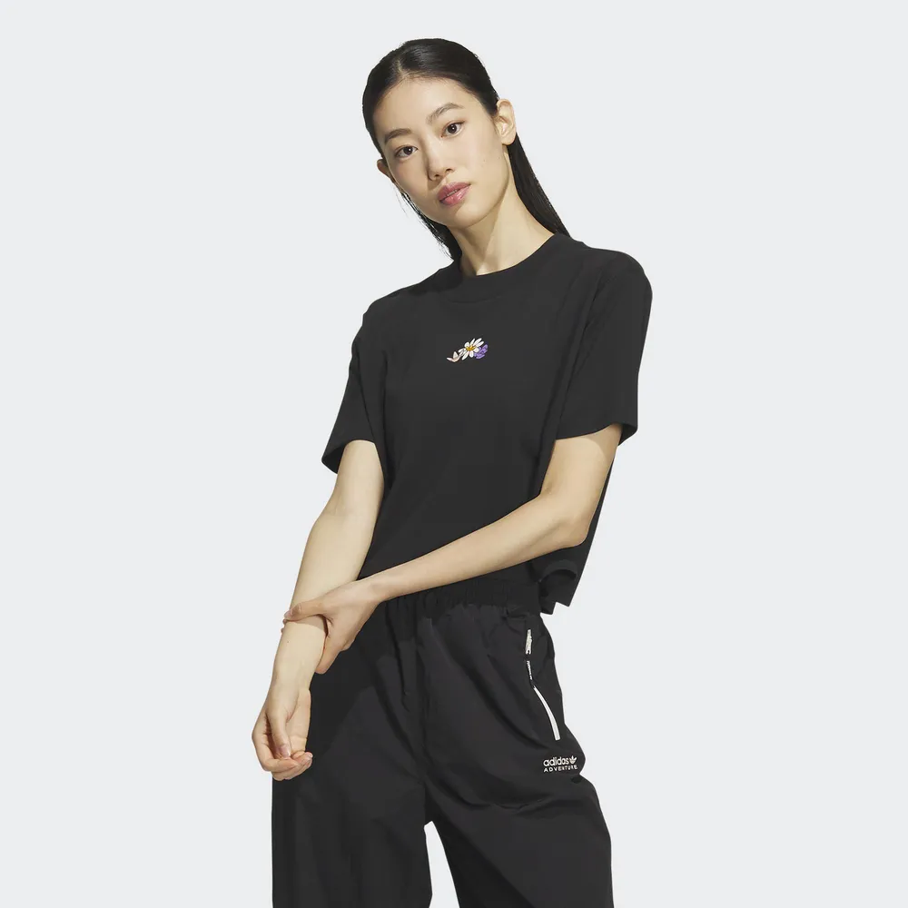 ADIDAS 短袖上衣 女性 黑色 GL6844 運動概念 HEART 愛心圖案 瑜珈 飛輪 (202107) 歷史價格詳細信息