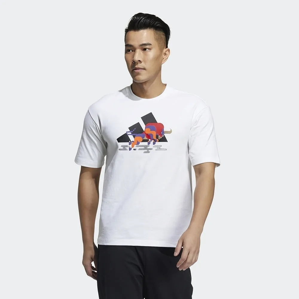 Adidas CNY GFX T 男 黑白 牛年 休閒 短袖 GQ0888 GP1835 歷史價格詳細信息