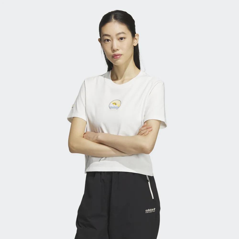ADIDAS 女 短袖上衣 OD SHIRT SS 米白 -IK8607 歷史價格詳細信息