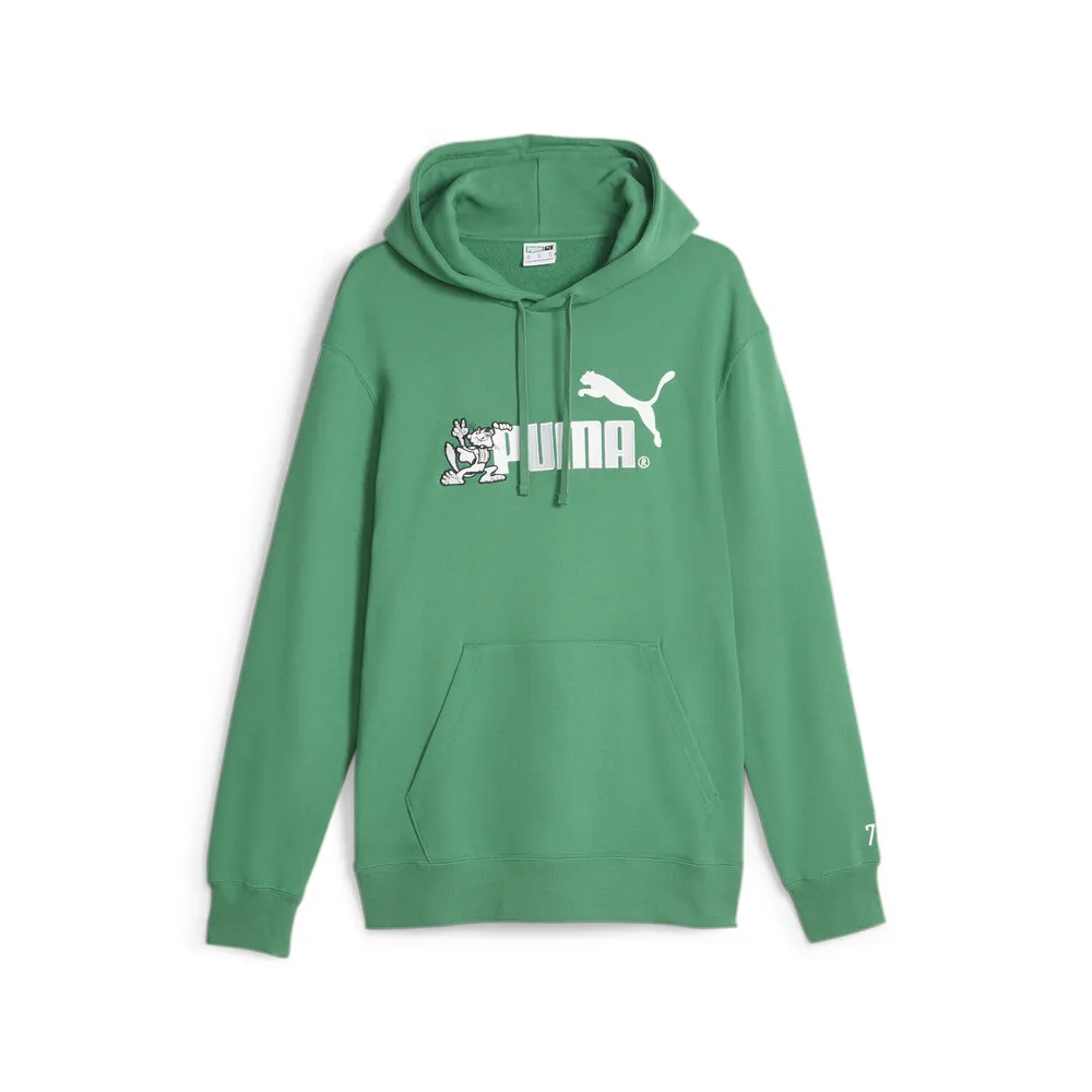 【PUMA】流行系列No.1 Logo慶祝 男女 長厚連帽T恤 綠-62195186 歷史價格詳細信息