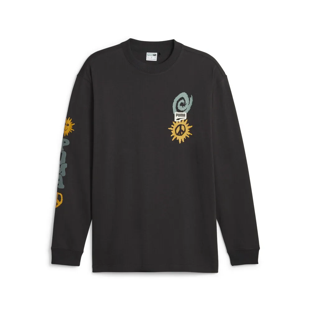 【PUMA】流行系列Downtown 男 薄長T恤 黑-62127101 歷史價格詳細信息