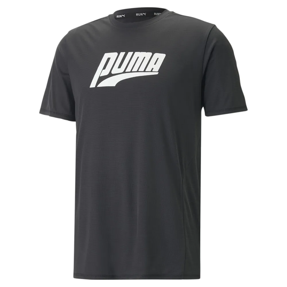 【PUMA】慢跑系列Run Fav圖樣短袖T恤(M) 短袖上衣 男 黑色-52500351 歷史價格詳細信息