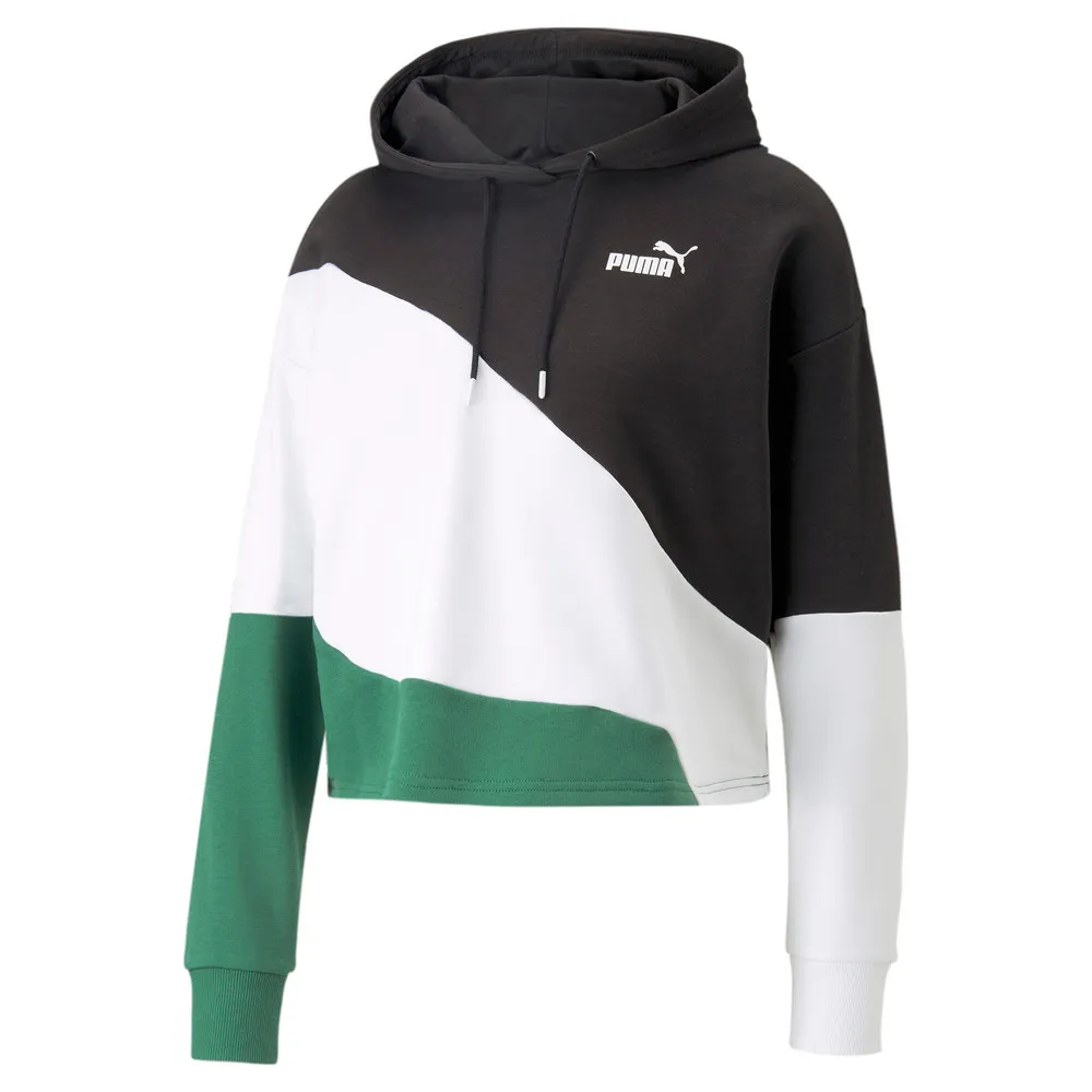【PUMA】基本系列Puma Power Cat長厚連帽T恤 連帽上衣 女 拼接 紫白-67397725 歷史價格詳細信息