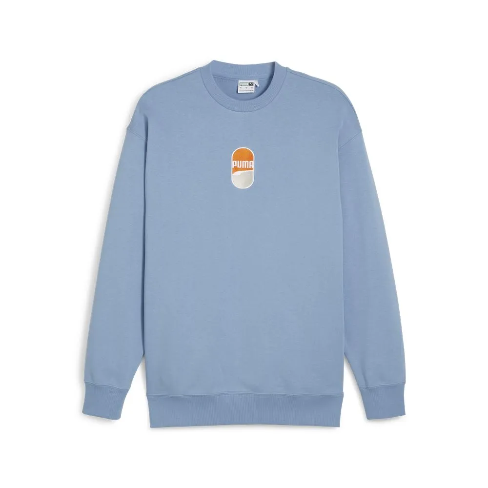 【PUMA】流行系列Downtown 180圓領衫(N) 圓領套頭衫 男女 藍色-62434220 歷史價格詳細信息